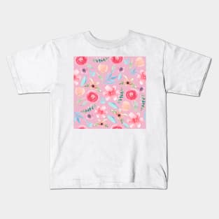 Watercolor floral | Rainbows | Pattern | Art Kids T-Shirt